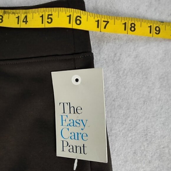 Croft & Barrow Brown Slim Straight Mid Rise Stretch Pull On Pants Size M (NWT) - Picture 7 of 12